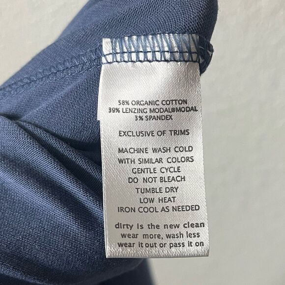 Toad&Co Blue Mock Neck Sleeveless Sundress M organic cotton elegant preppy - Picture 6 of 6